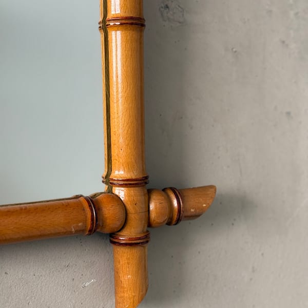 French Faux-Bamboo Mirror