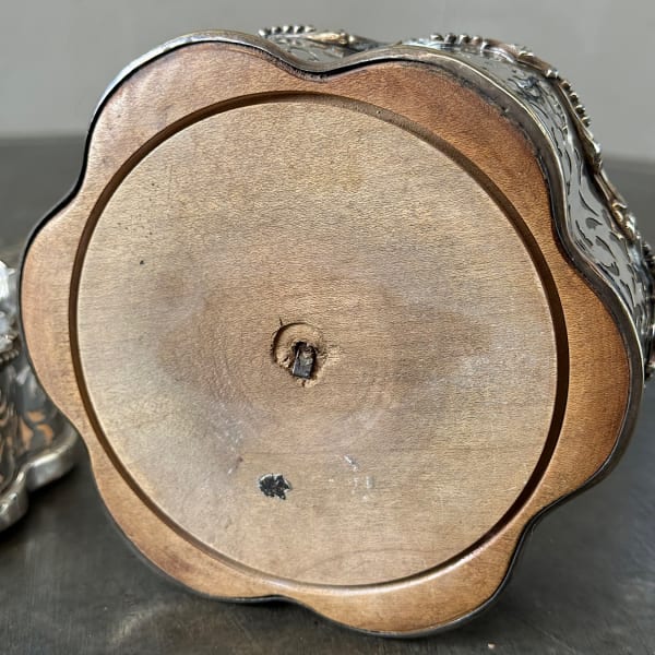 Pair of Silvered Wine Coasters