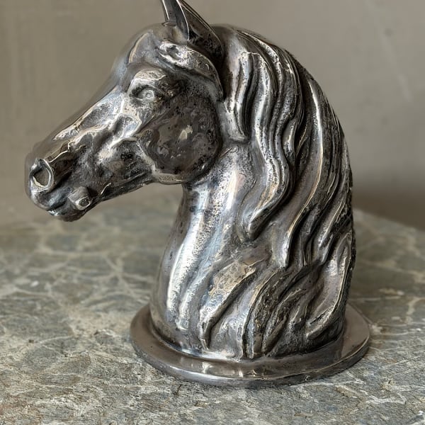 Silvered Bronze Horse Head