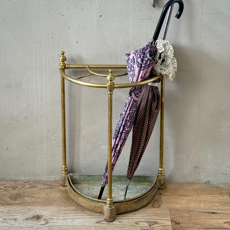 French Brass Umbrella Stand