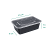 Black PP Food Box 750 ml. G750XBlack NLTY Brand