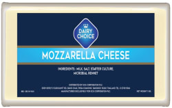 Mozzarella Cheese Dairy Choice Brand