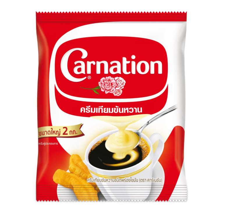 ครีมเทียมข้นหวานชนิดพร่องไขมัน ตราคาร์เนชั่น/นมคาร์เนชั่น