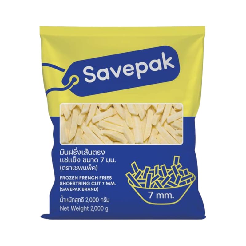 French Fries Straight Cut 7 mm.  Savepak Brand