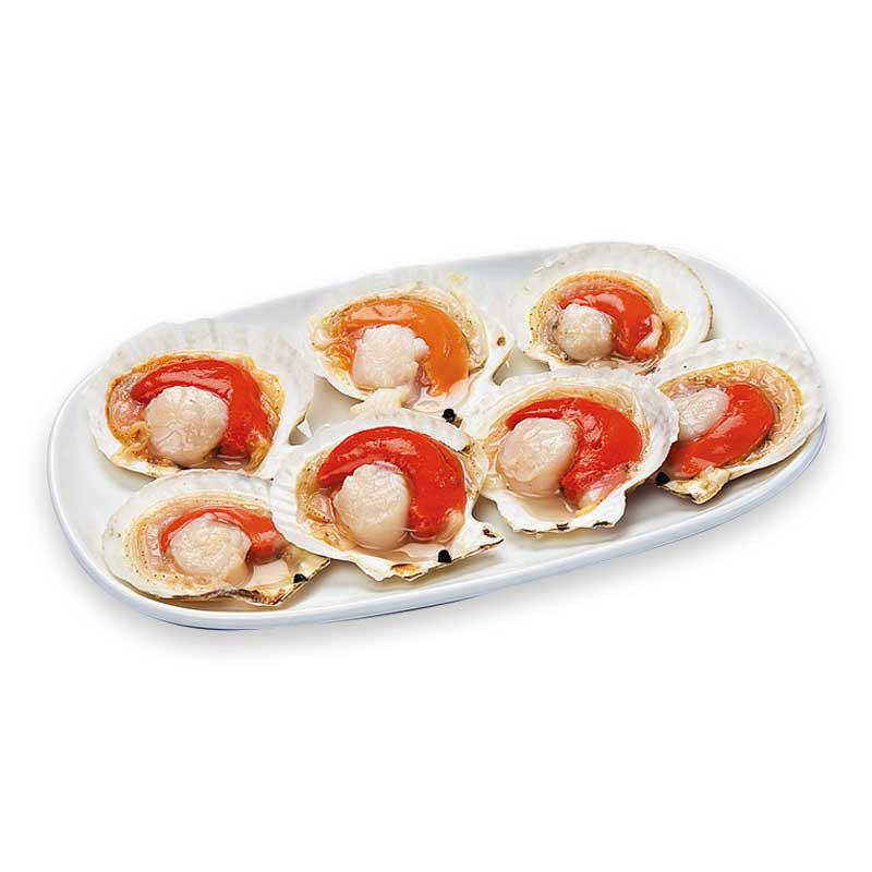 Frozen Scallop Roe On (Size 9-10 cm.)