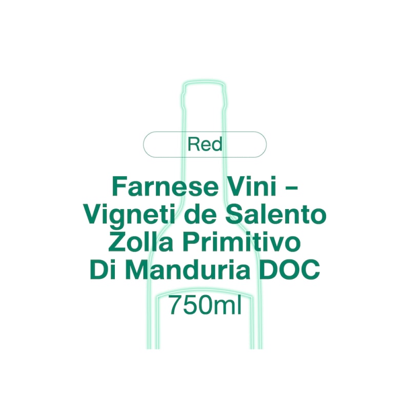 ไวน์แดง Farnese Vini - Vigneti de Salento Zolla Primitivo Di ManduriaDOC