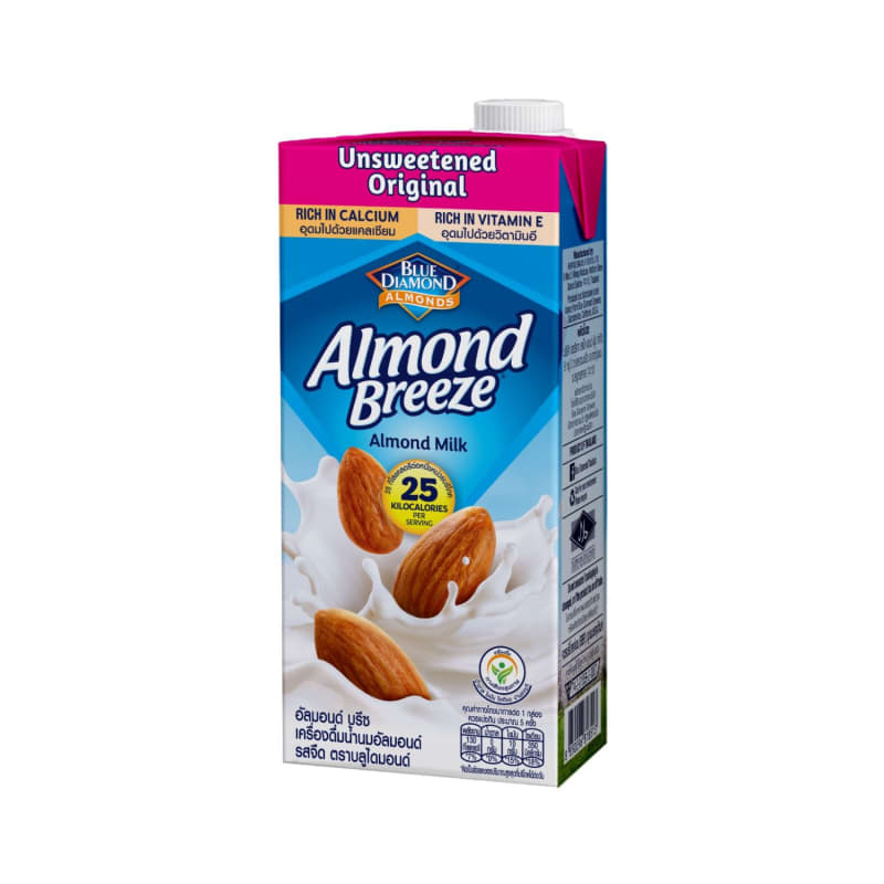 Unsweetened Almond Milk Almond Breeze Blue Diamond Brand