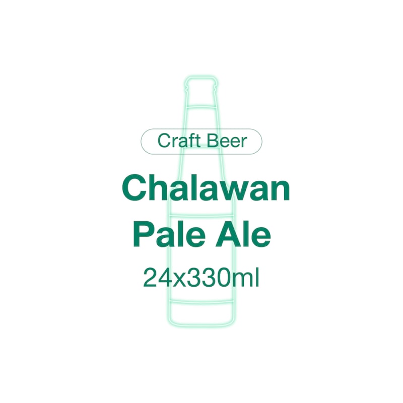 คราฟท์เบียร์ขวด Chalawan Pale Ale ตราฟูลมูน (ยกลัง)