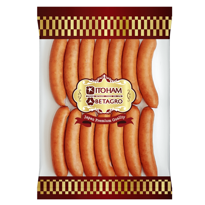 Frozen Arabiki Hot Pork Sausage Itoham Betagro Brand