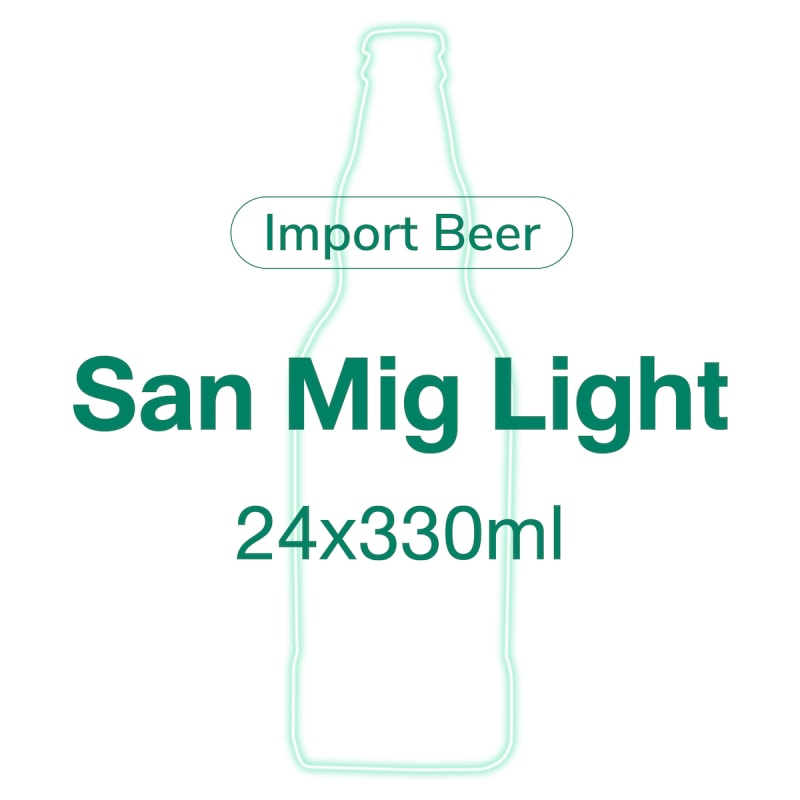 San Mig Light Beer Bottle Small (carton)