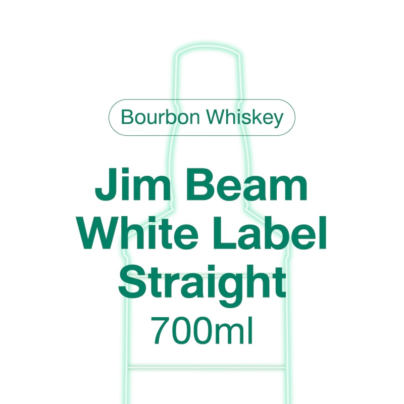 White Label Kentucky Straight Bourbon Whiskey Jim Beam Brand