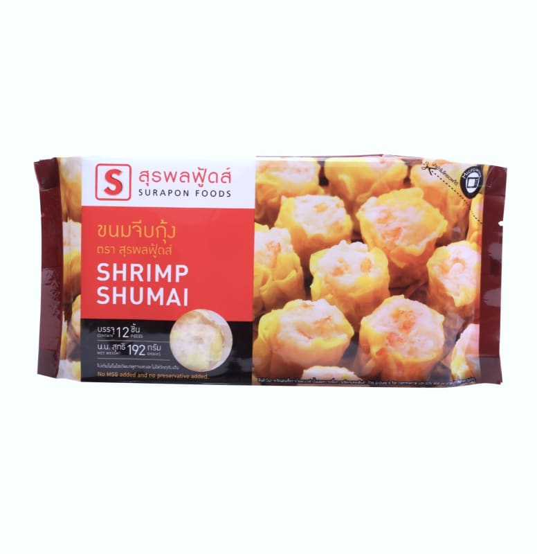 Frozen Shrimp Shumai size 12 each/pack Suraponfood Brand