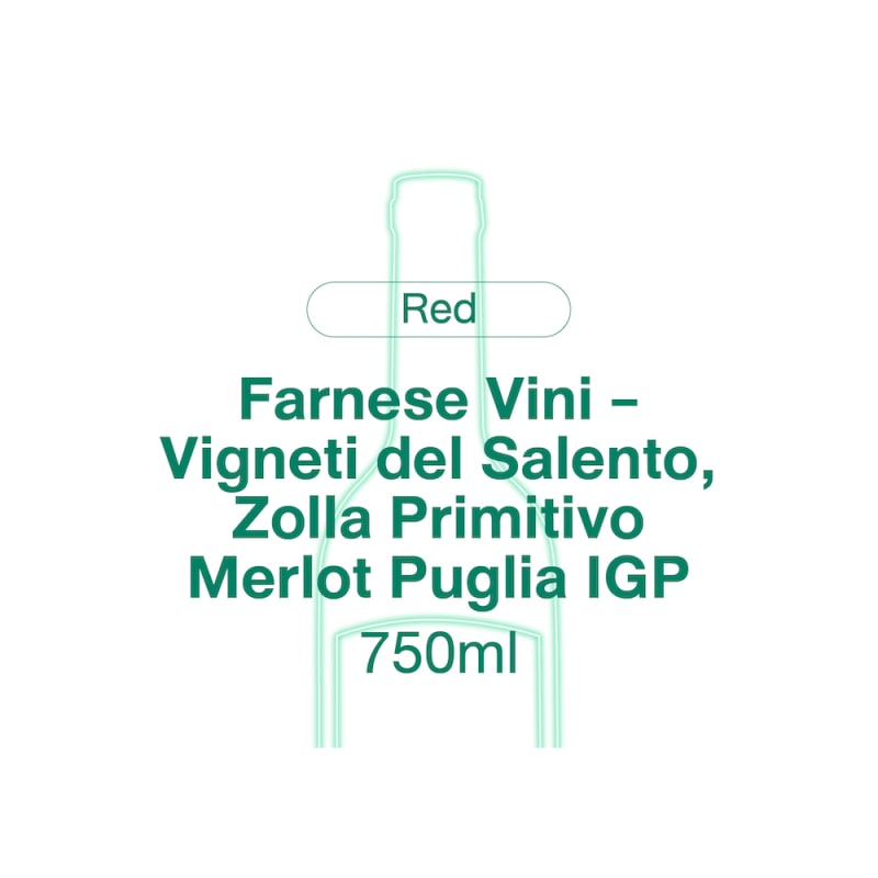 ไวน์แดง Farnese Vini - Vigneti del Salento, Zolla Primitivo Merlot Puglia IGP