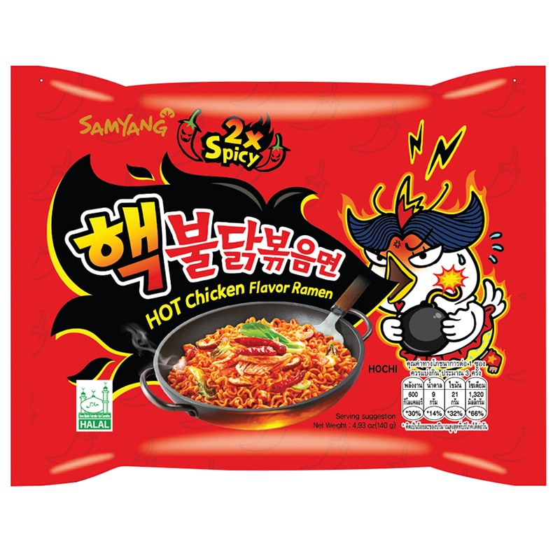 Instant Stir Fried Ramen Extreme Buldak Hot Chicken Flavour Samyang ฺ