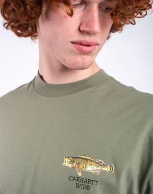 Carhartt WIP S/S Fish T-Shirt - Dollar Green M