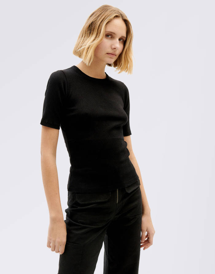 Top Thinking MU Black Dakota Rib Top