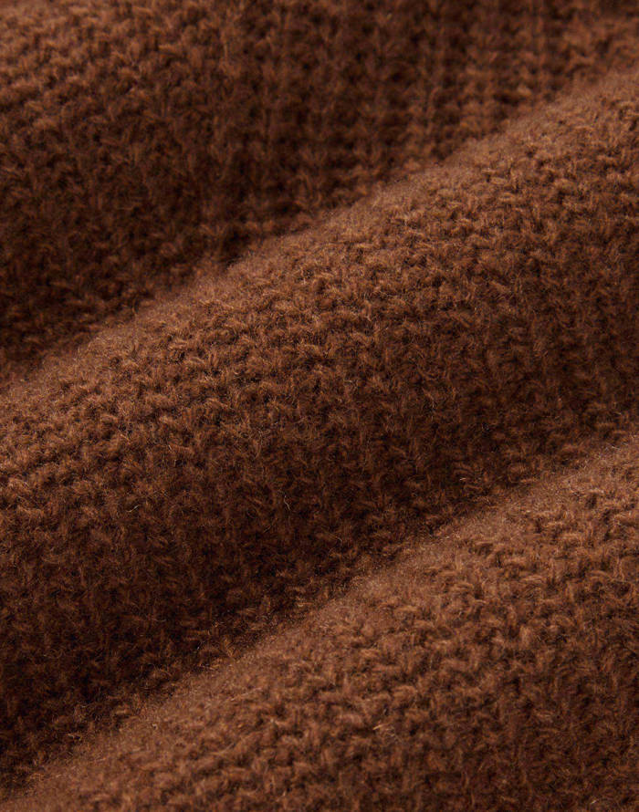 Sveter Thinking MU Brown Matilda Knitted Sweater