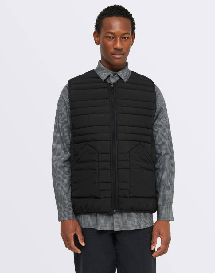 Vesta Knowledge Cotton GO ANYWEAR™ quilted padded zip vest