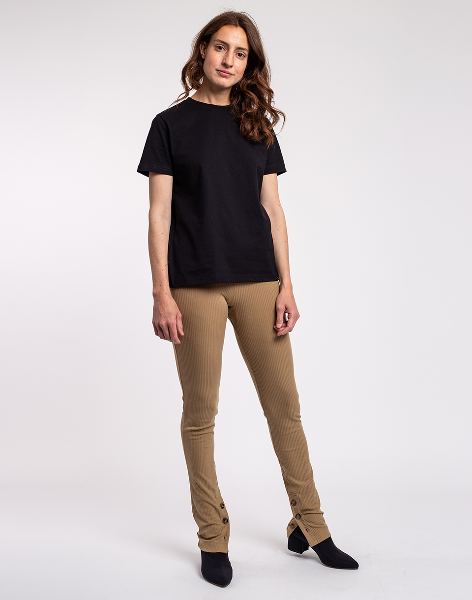 Ninety Percent Felix Stretch Tencel™ Vent Leggings BROWN KHAKI M