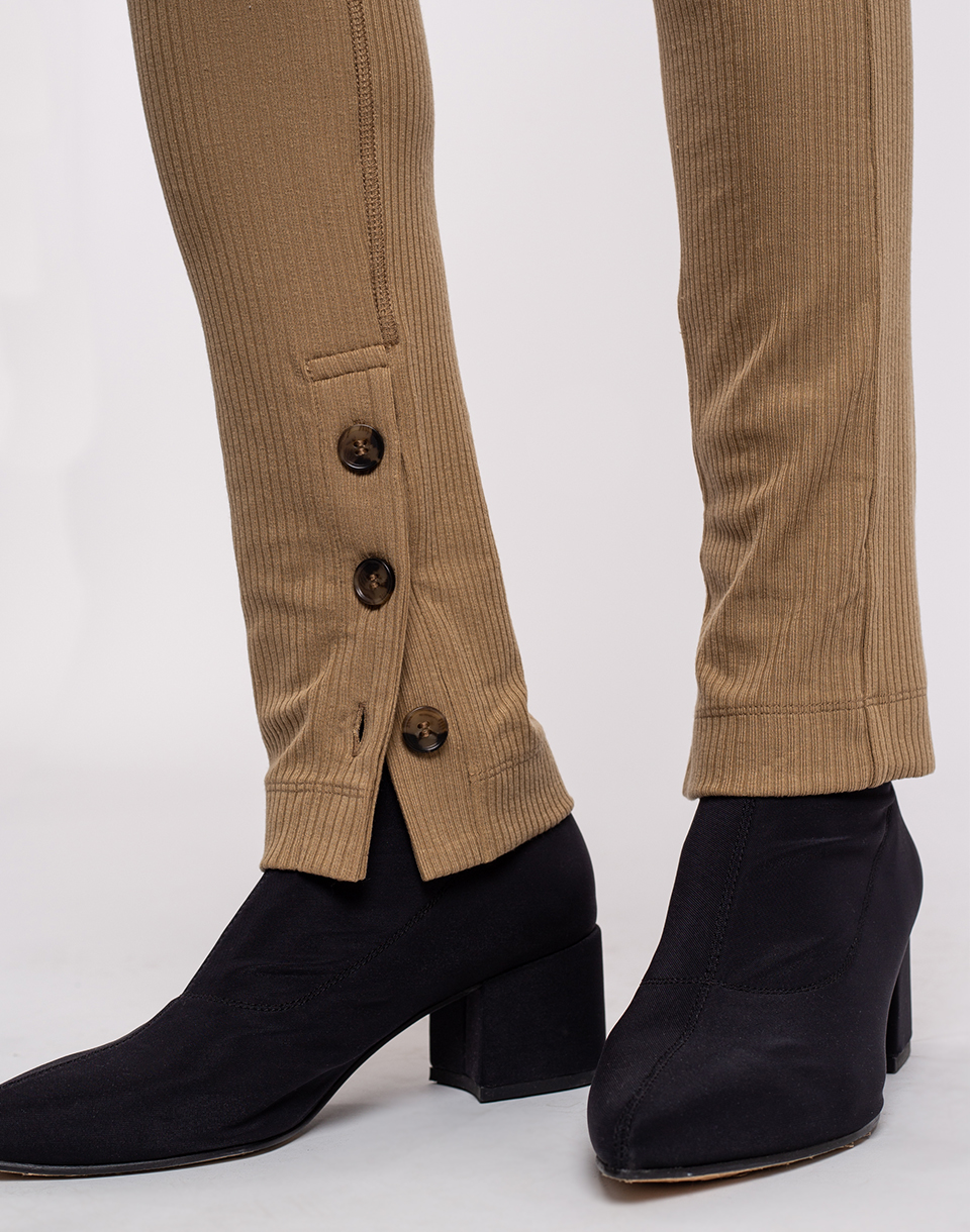 Ninety Percent Felix Stretch Tencel™ Vent Leggings BROWN KHAKI M