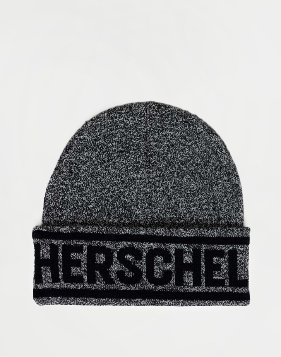 Herschel Supply Elmer Logo Heather Black/Black - Šedá - Akryl