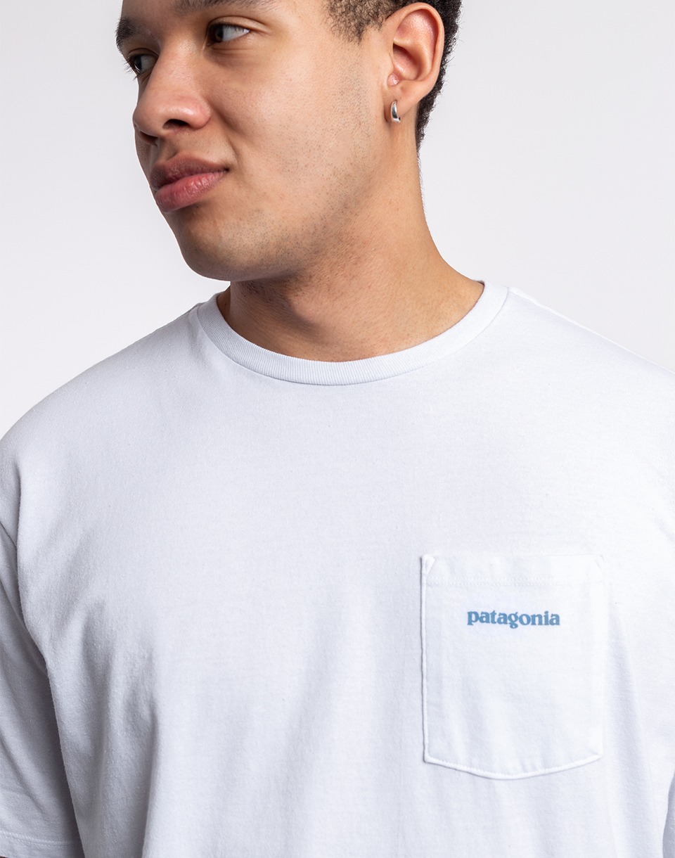 Patagonia M's Boardshort Logo Pocket Responsibili-Tee® White S
