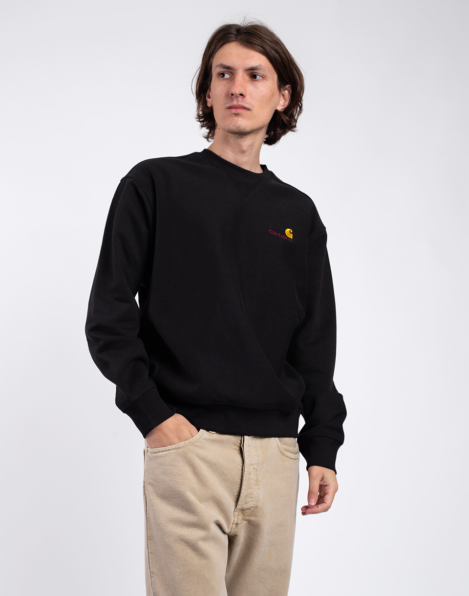 Carhartt WIP American Script Sweat Black XL - Černá - Bavlna/Polyester