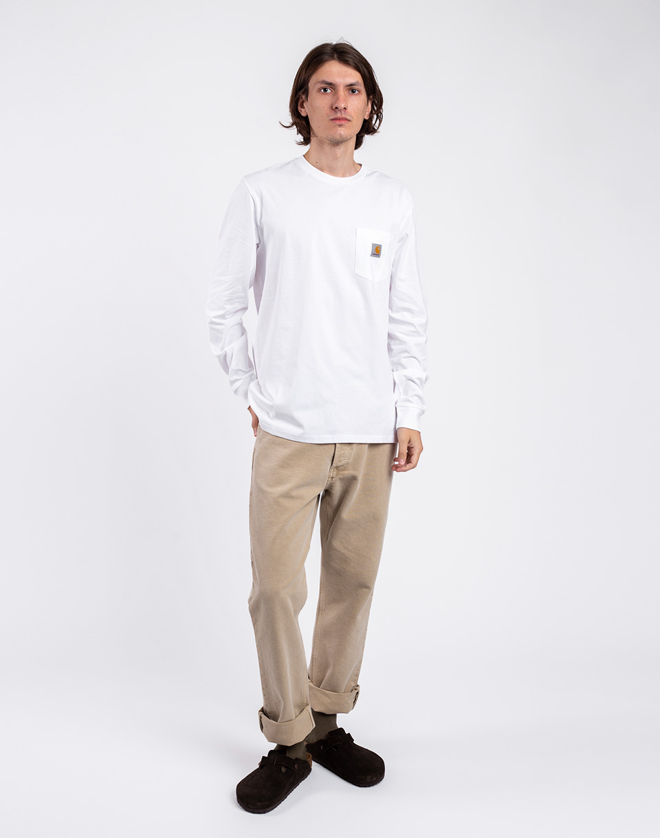 Carhartt WIP L/S Pocket T-Shirt White M