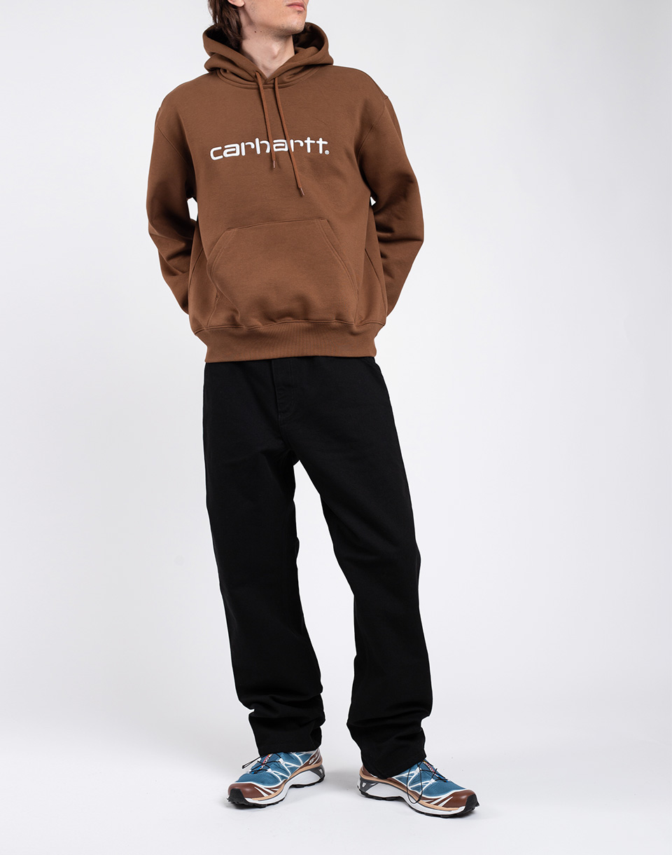 Carhartt WIP Single Knee Pant Black rinsed W34/L34 - Černá - Organická bavlna