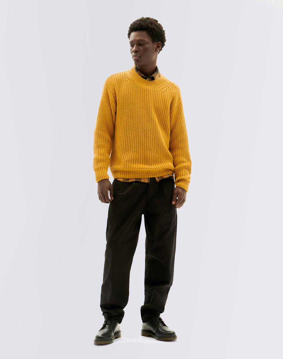 Levně Thinking MU Mustard Julio Knitted Sweater MUSTARD XL