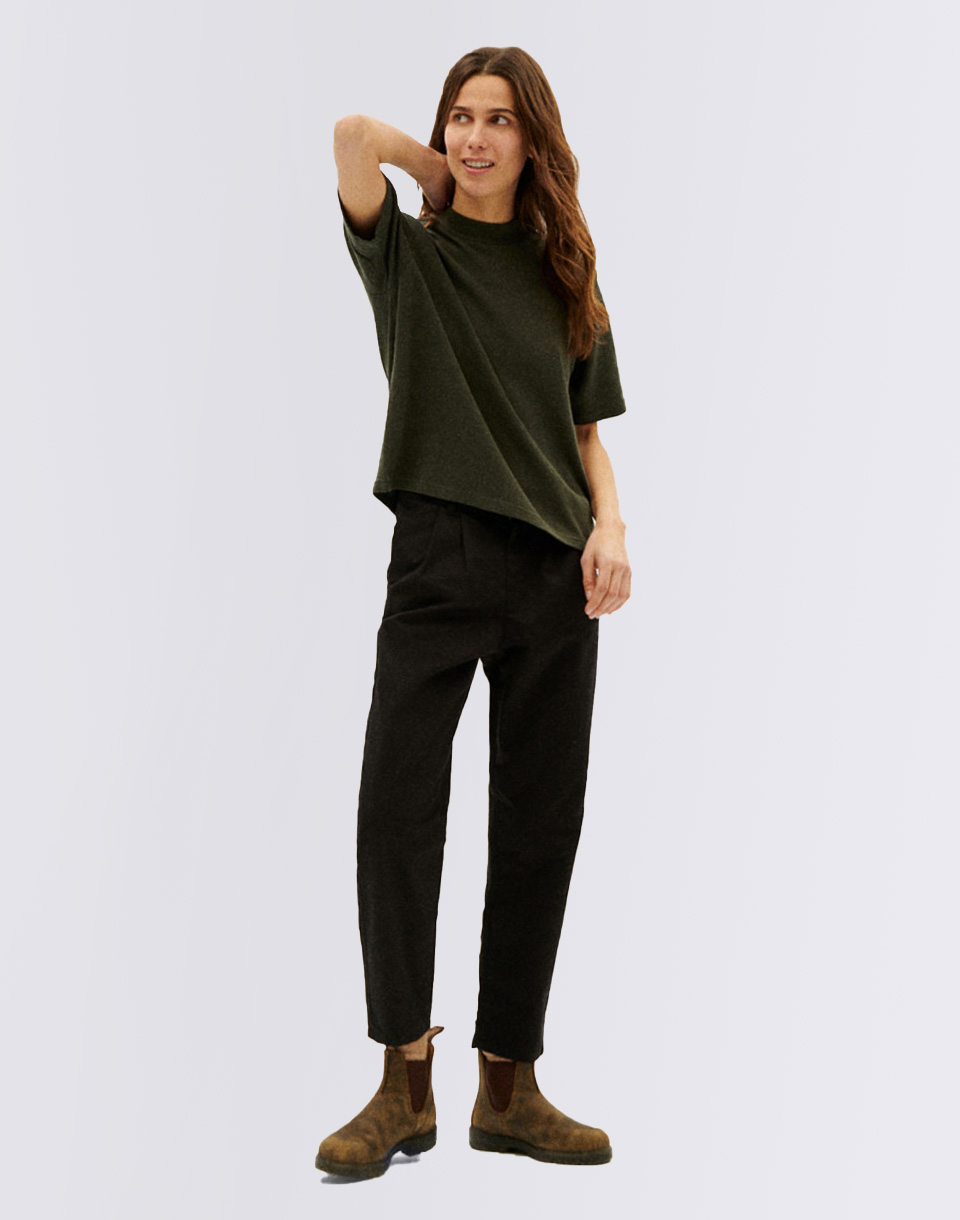 Levně Thinking MU Black Rina Pants BLACK 38