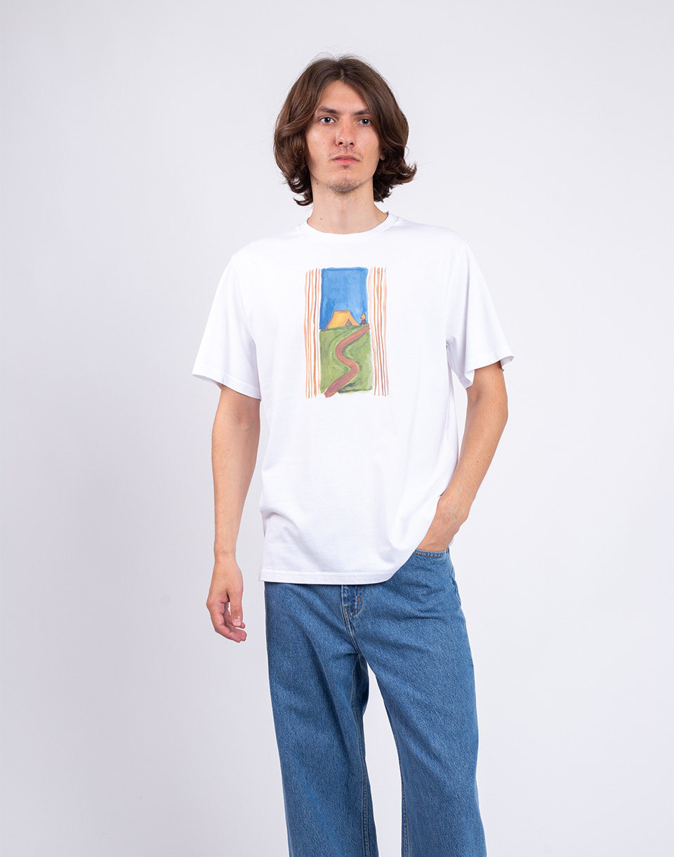 Tričko Forét Nomad T-Shirt WHITE - Bílá - Organická bavlna