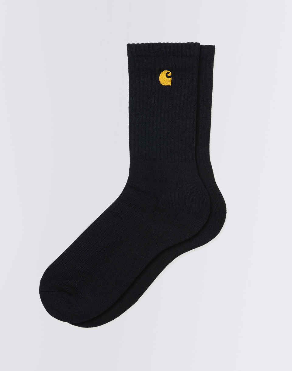 Carhartt WIP Chase Socks Black / Gold - Černá