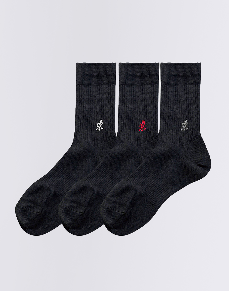 Gramicci Basic Crew Socks BLACK - Černá