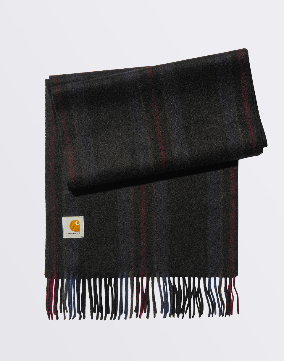 Carhartt WIP Oregon Scarf Starco Stripe, Black - Černá