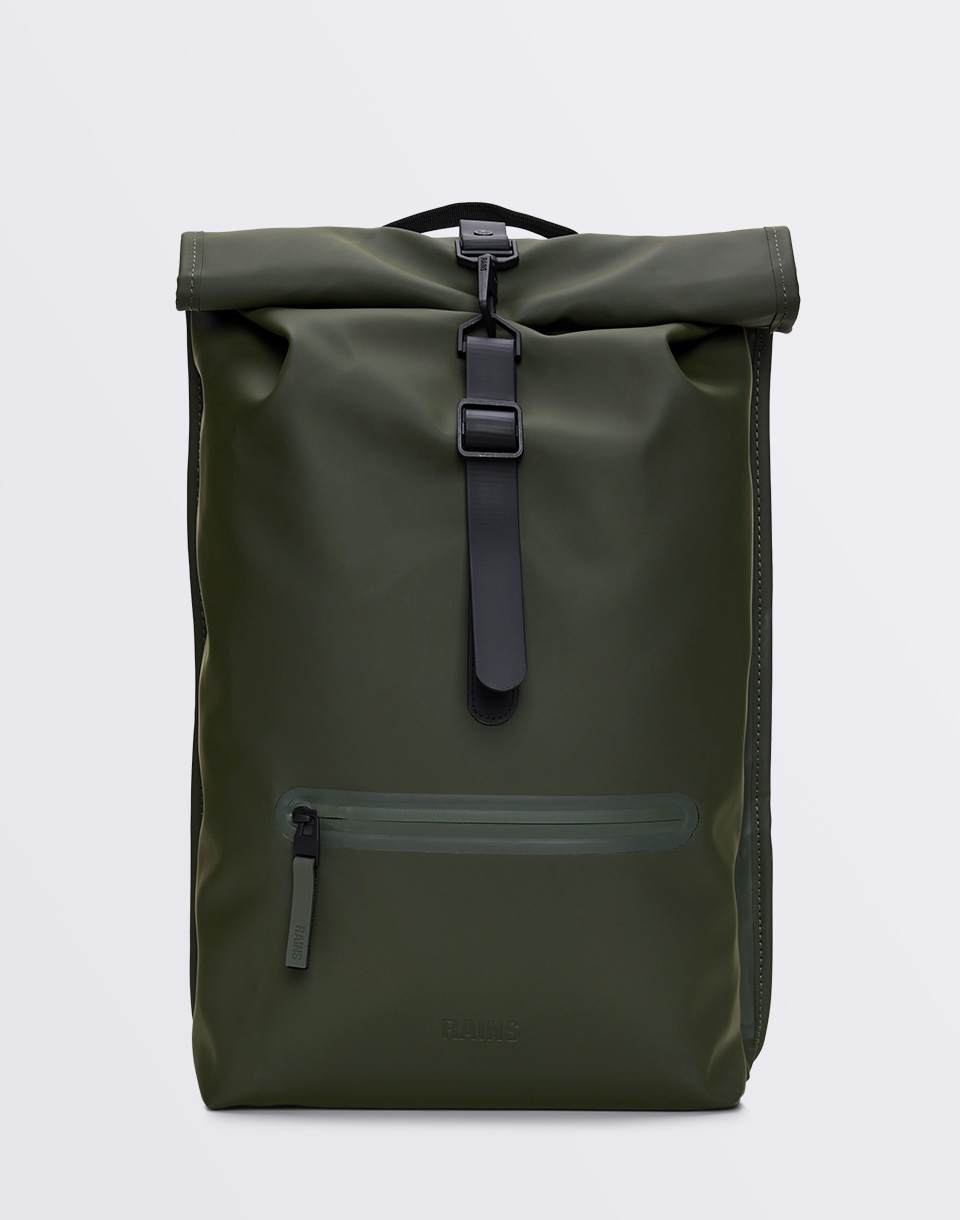 Batoh Rains Rolltop Rucksack 03 Green 13 l - Zelená