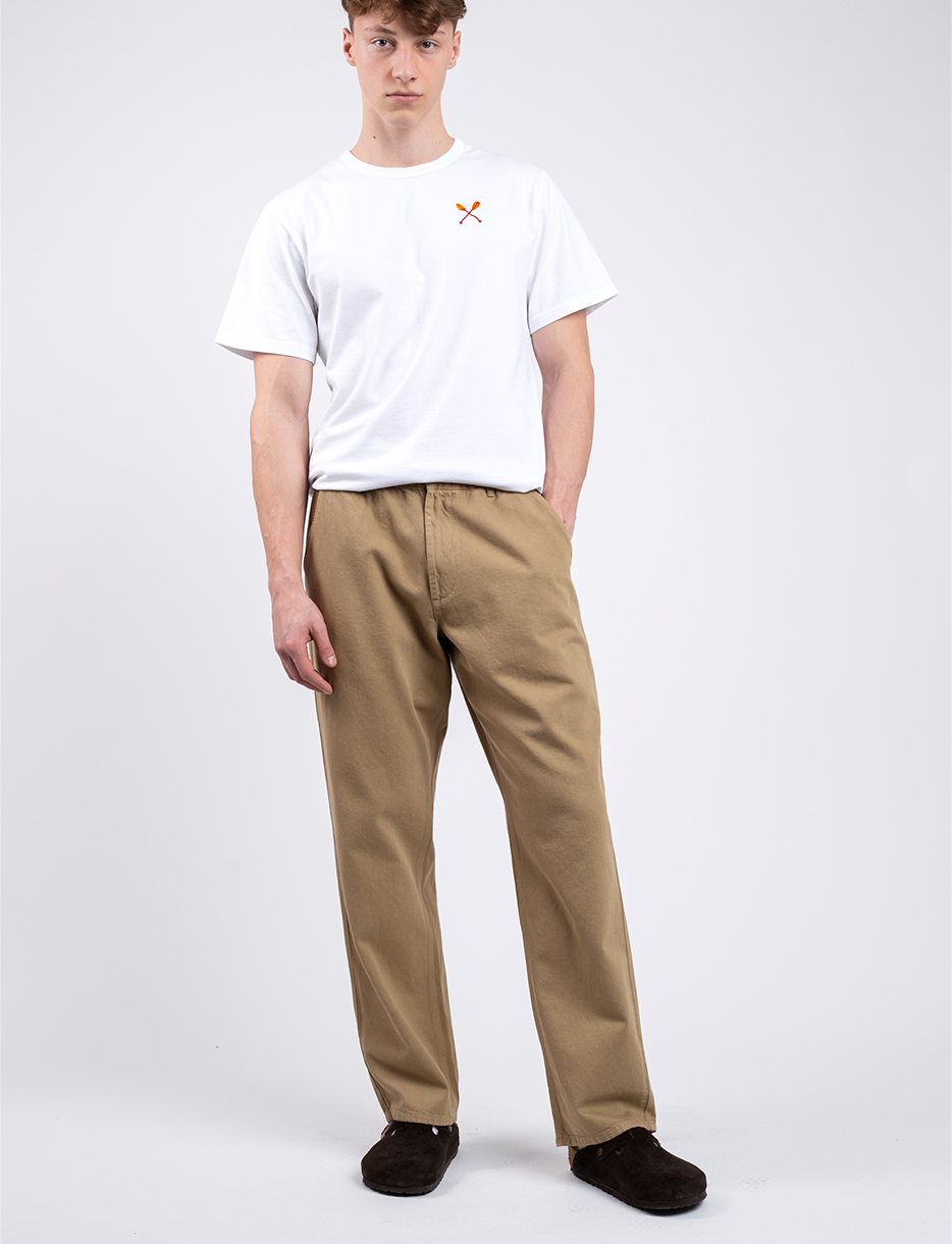 Forét Clay Pants Khaki L - Béžová - Organická bavlna