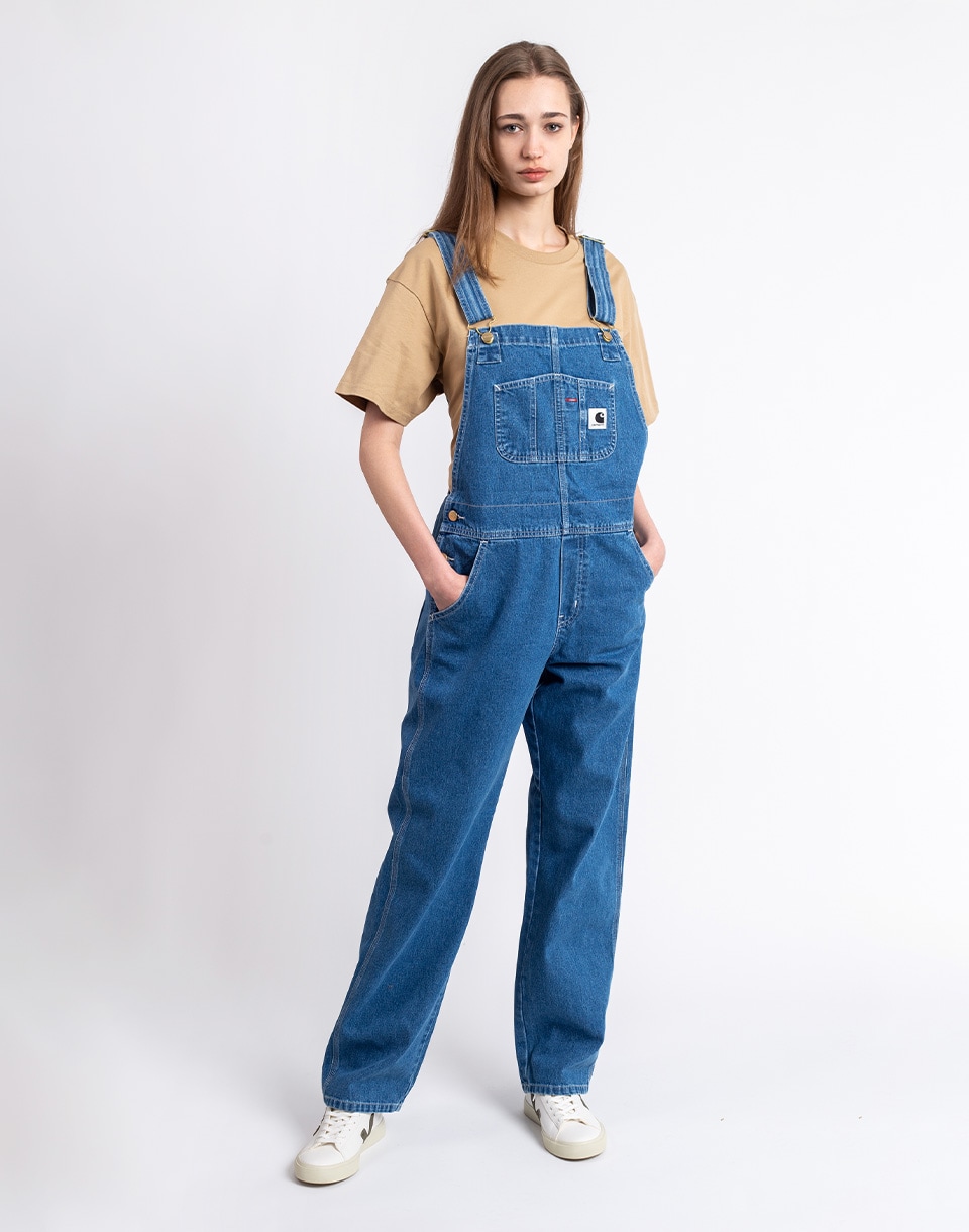 Carhartt WIP W' Bib Overall Straight Blue stone washed L