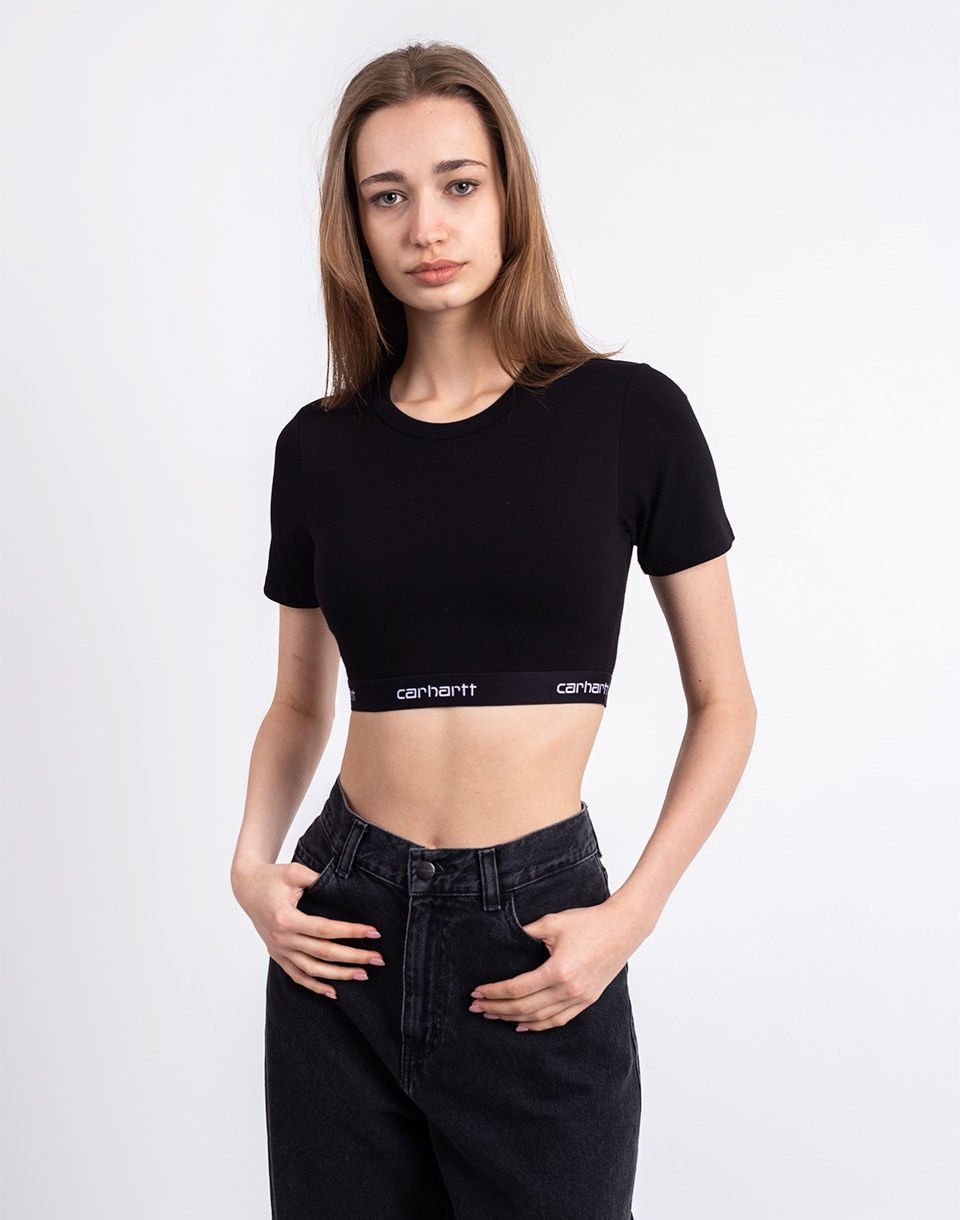 Tričko Carhartt WIP W' Script Crop Top Black