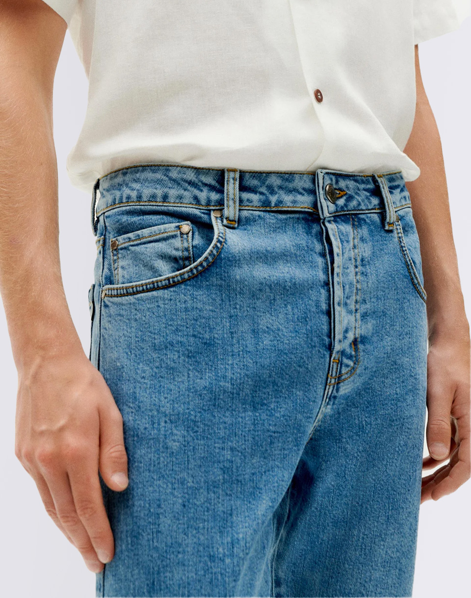 Thinking MU Light Clean Denim Five Pockets Pants DENIM 40
