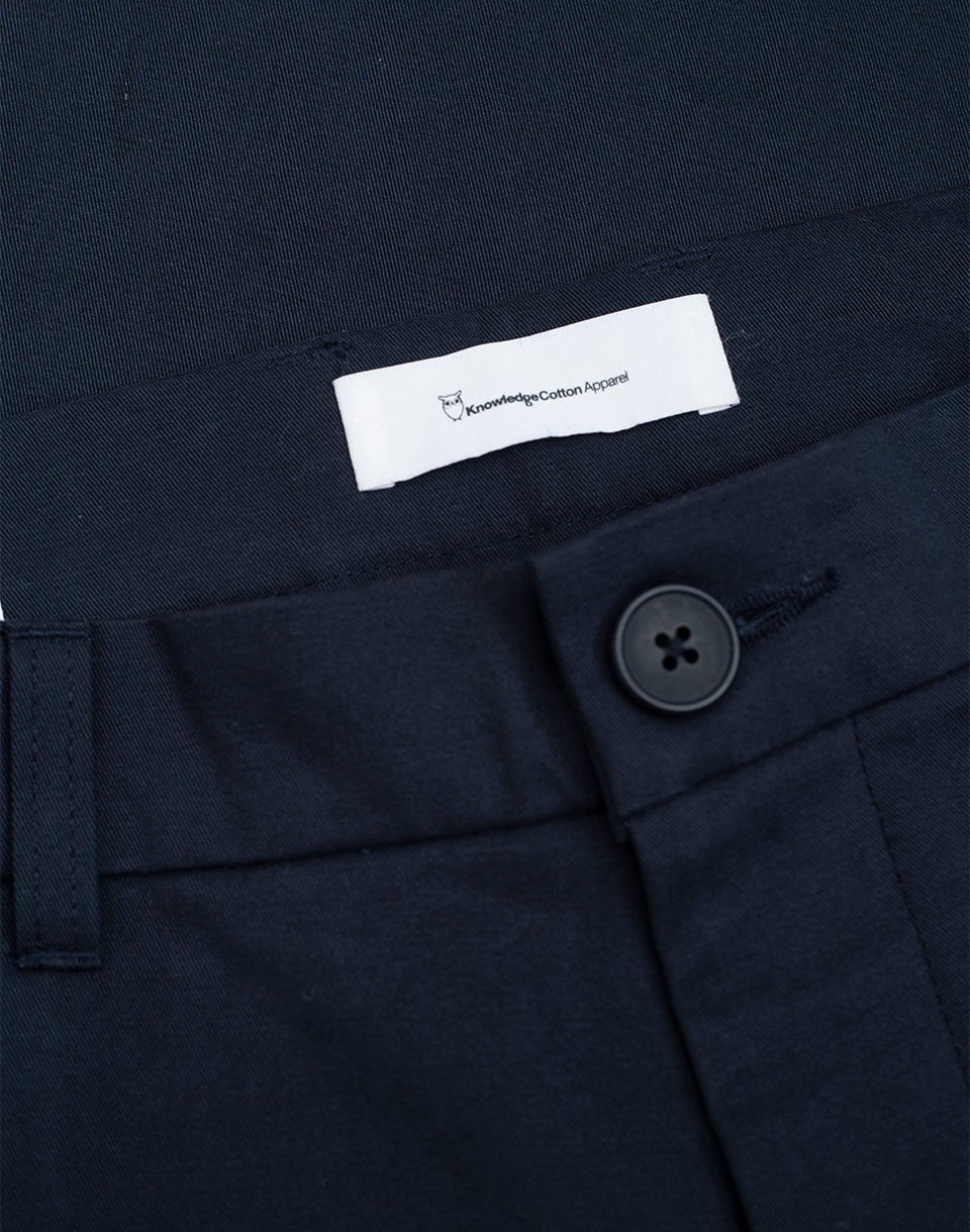 Knowledge Cotton Chuck Regular Chino Twill Pants 1001 Total Eclipse W32/L32