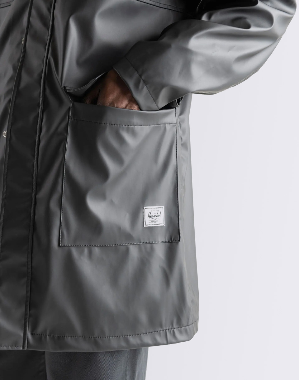 Herschel Supply Long Classic Rain Jacket Men's Black M