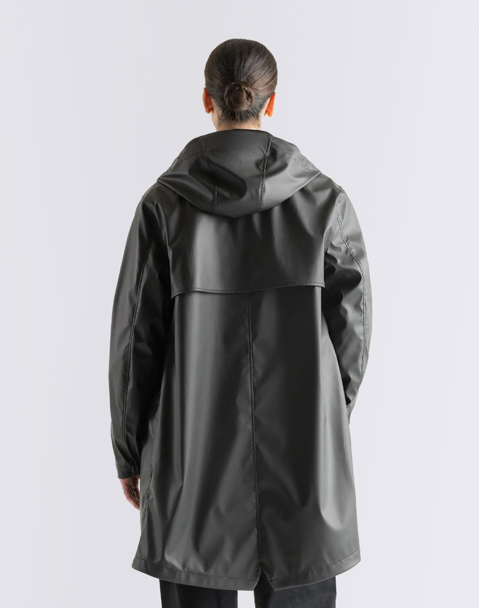 Herschel Supply Long Classic Rain Jacket Women's Black M