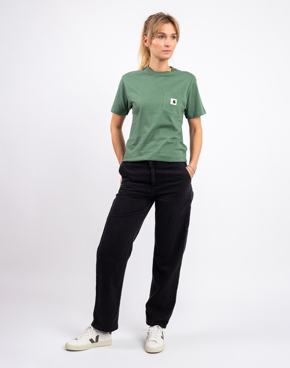 Carhartt WIP W' Pierce Pant Straight Black stone washed 29