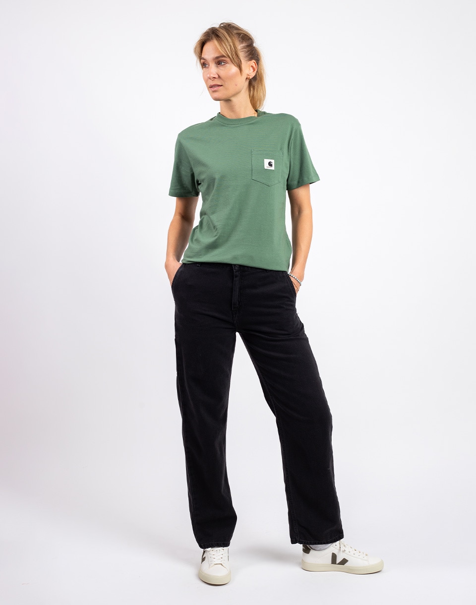 Carhartt WIP W' Pierce Pant Straight Black stone washed 29