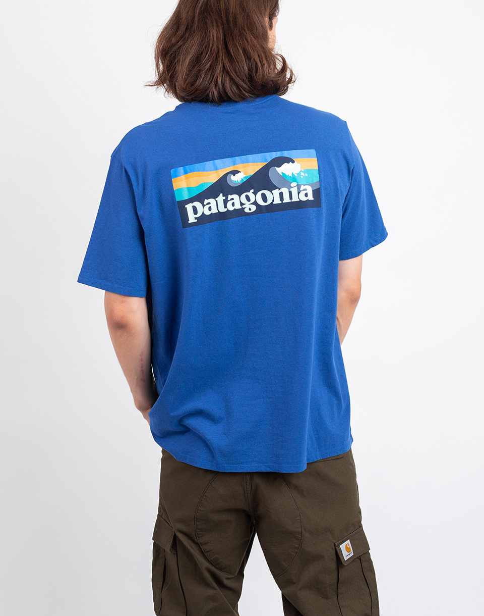 Tričko Patagonia M's Boardshort Logo Pocket Responsibili-Tee Endless Blue