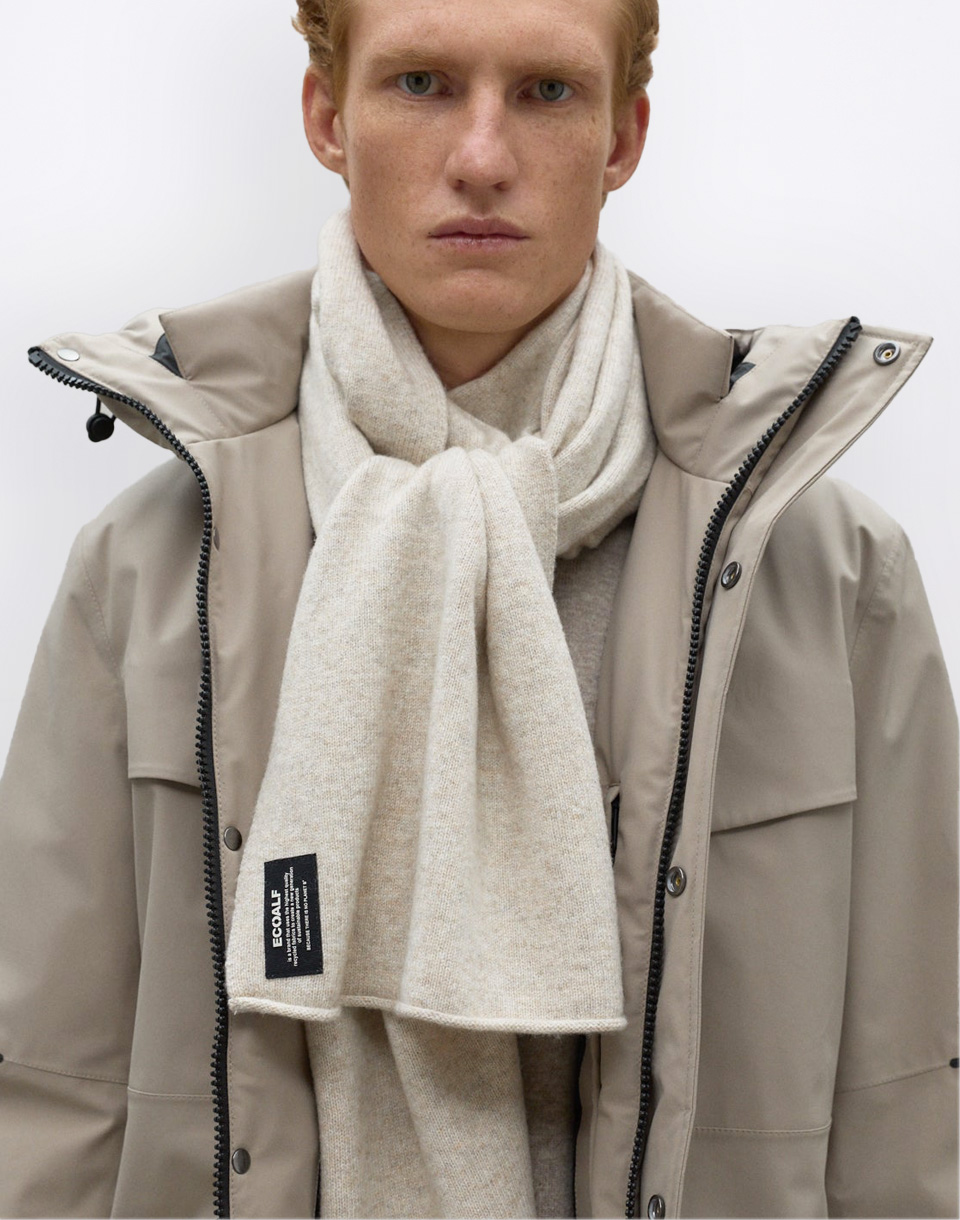 ECOALF Wool Scarf BEIGE MELANGE