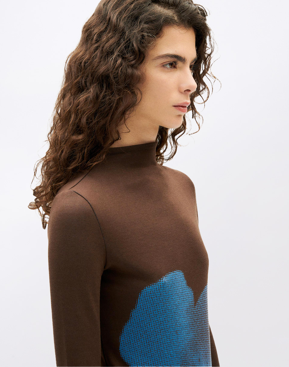 Thinking MU Flower Vela Top BROWN S