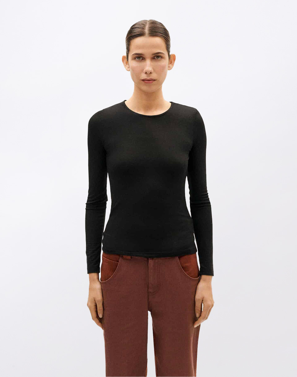 Thinking MU Black Brisa Cachemire Top BLACK L