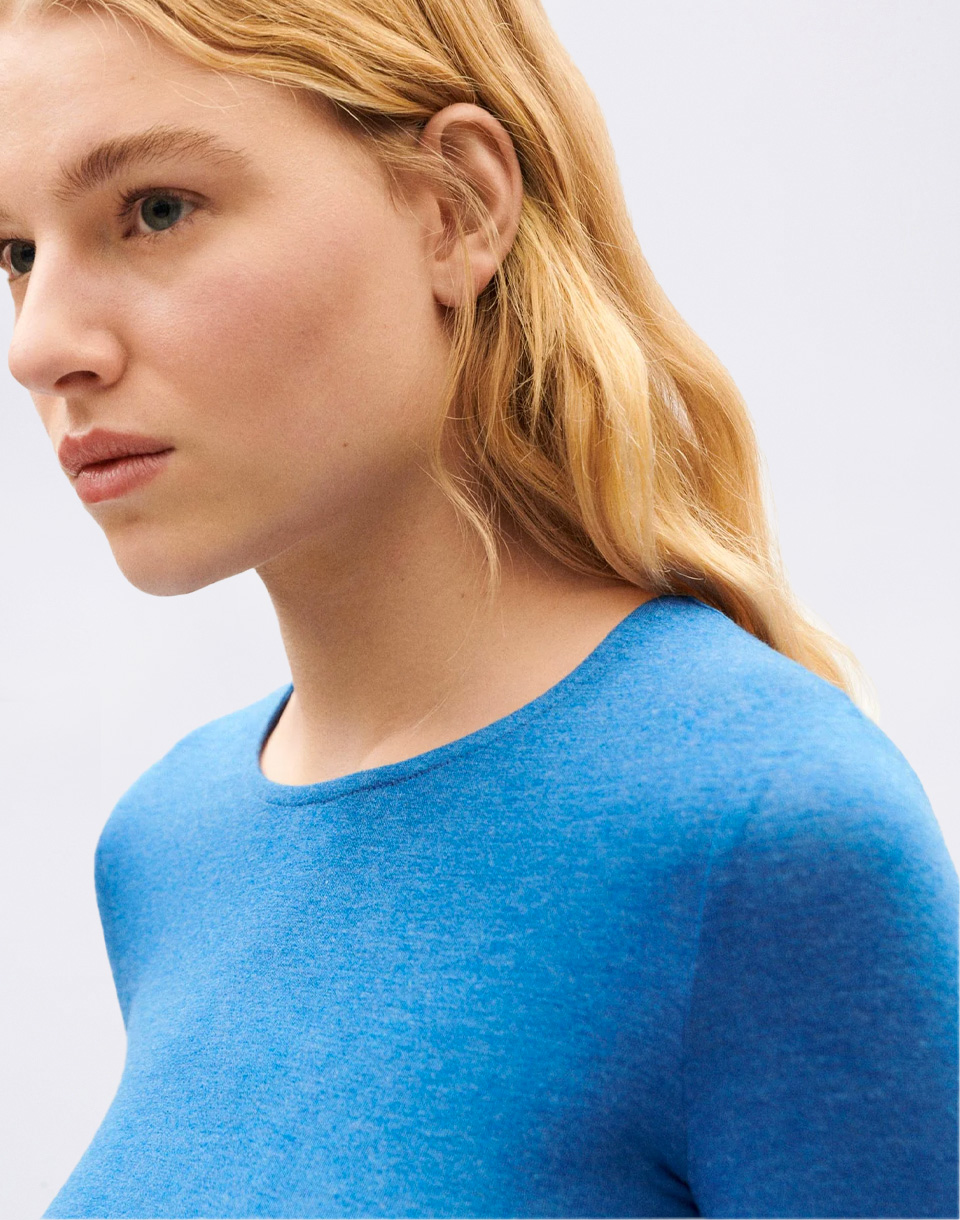 Thinking MU Blue Brisa Cachemire Top BLUE M